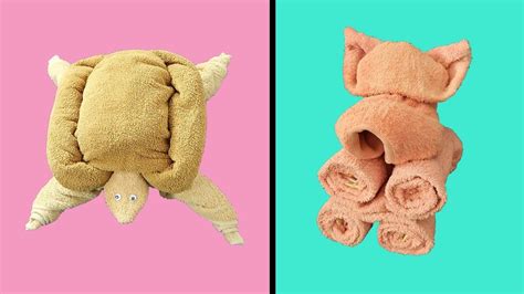 How To Make Towel Animals. CUTE AND EASY TOWEL FOLDING IDEAS