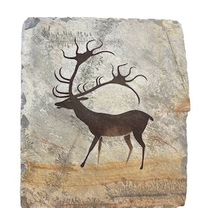 Lascaux Deer Cave Art Painting on Stone - Etsy