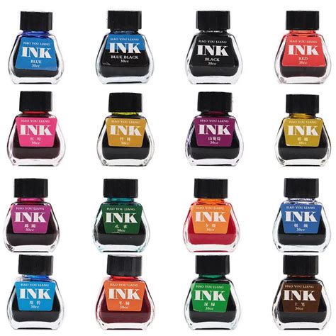 35ml 16 Colors Writing Painting Fountain Pen Ink Student School Office Supplies ink refill ink ...