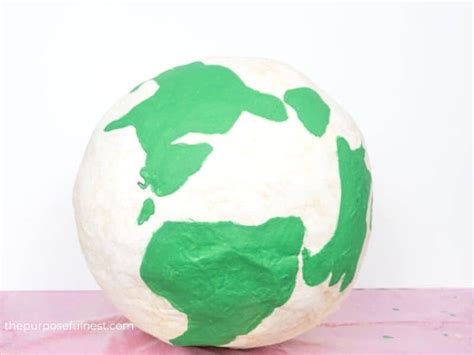 Paper Mache Globe Craft Coloring Pages