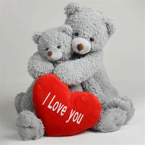 Sugar Kisses Valentine's Teddy Bears with Heart I Love You Woolly Tubs ...