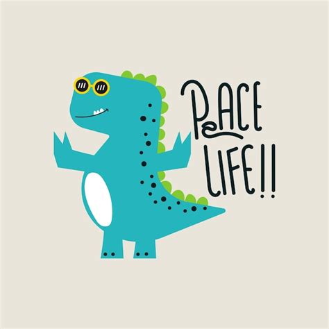 Premium Vector | Cute dinosaur vector for tee print and background wallpaper