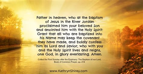 Prayer for the 1st Sunday After Epiphany: The Baptism of our Lord ...