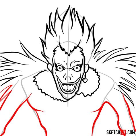 How to draw Ryuk | Death Note - Sketchok easy drawing guides