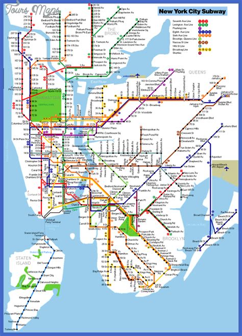 New York Metro Map - ToursMaps.com