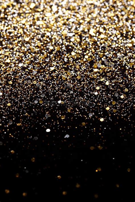 Christmas New Year Black and Gold Glitter Background. Holiday Abstract Texture Fabric Stock ...