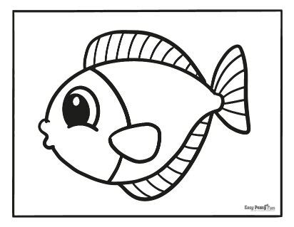 Fish Coloring Pages - 30 Printable Sheets - Easy Peasy and Fun