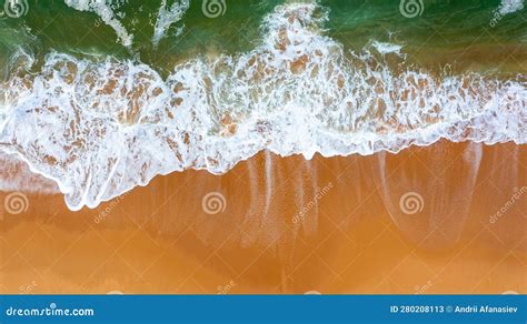 Sandy beach aerial view stock image. Image of coastline - 280208113