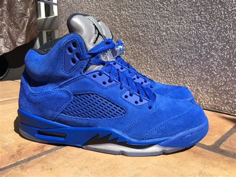 Air Jordan 5 Blue Suede (Flight Pack East) • KicksOnFire.com