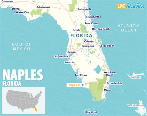 Map of Naples, Florida - Live Beaches