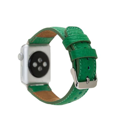 Green Genuine Leather Apple Watch Band 38mm 40mm 42mm 44mm - Etsy