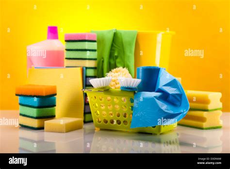 Variety of cleaning products Stock Photo - Alamy