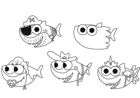 Baby Shark Coloring Pages - 50 Printable coloring pages