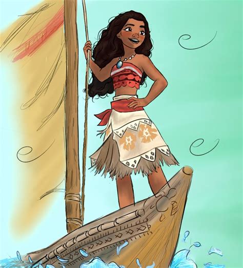 Moana 2D color Draw by Daniela Alfaro #Moana | Colorful drawings, Moana, Disney