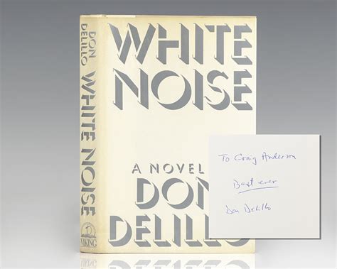 White Noise Don Delillo First Edition Signed Rare