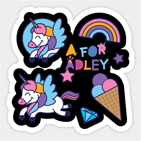 A for adley unicorn by emma-corrin | Merry christmas gif, Unicorn stickers, Very cute dogs