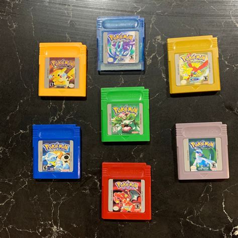 Pokemon Games Gameboy Colour Red Blue Yellow Gold - Etsy