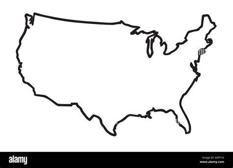 United States Of America Map Outline - Dorrie Katharina