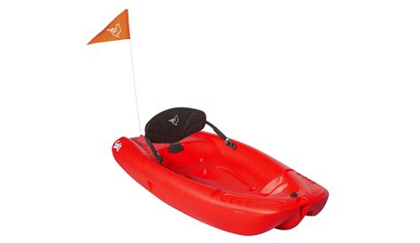 Pelican Solo 6 Feet Sit-On-Top Youth Kayak with Kayak Accessories, Paddle and Safety Flag and ...