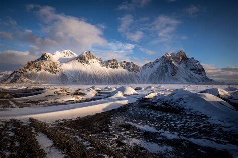 Iceland, mountains, nature, landscape, winter, snow HD Wallpaper