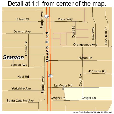 Stanton California Street Map 0673962