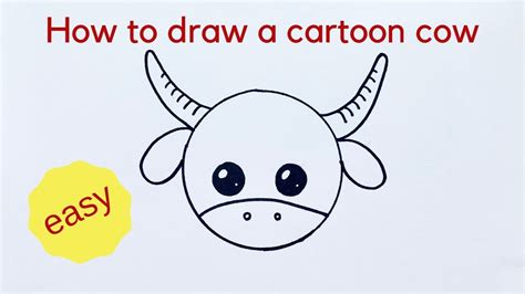 How To Draw A Cute Cartoon Cow