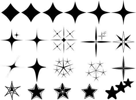 Vector set of Y2K stars and retro-futuristic elements for decoration 13800689 Vector Art at Vecteezy