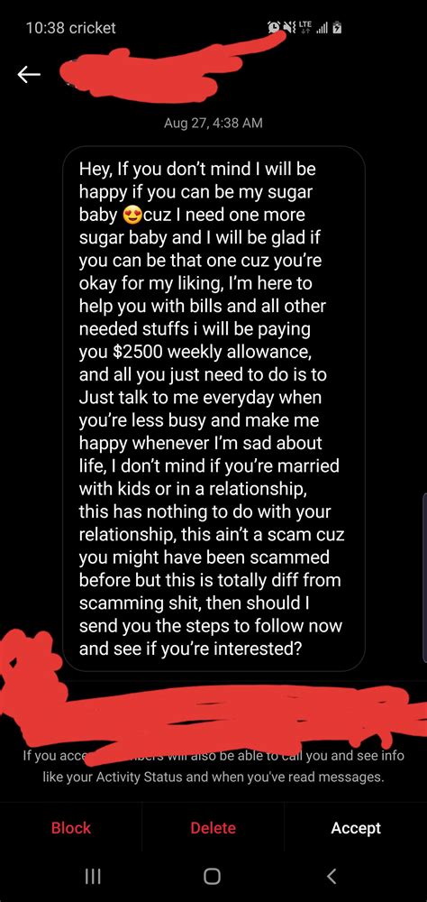 Sugar Momma Instagram Scam? : r/Scams