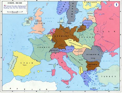 Map of Europe after WWI | Howell World History