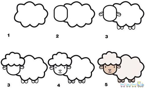 Simple Sheep Drawing at PaintingValley.com | Explore collection of ...