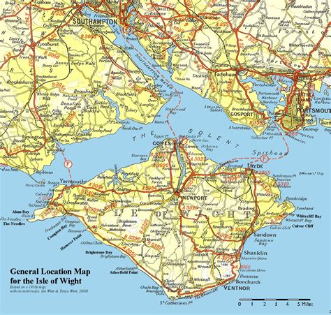 Isle of Wight Map - Isle of Wight United Kingdom • mappery