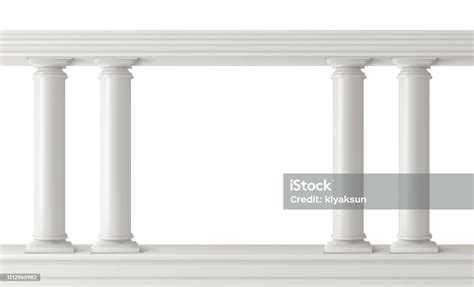 Antique Columns Set Figured Pillars Balustrade Stock Illustration ...