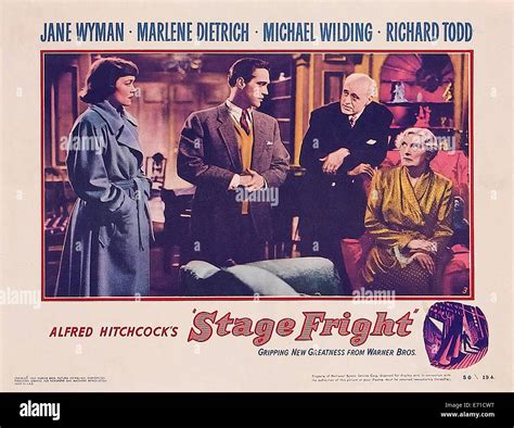 Stage Fright - Lobby Card - Director: Alfred Hitchcock - 1950 Stock Photo - Alamy