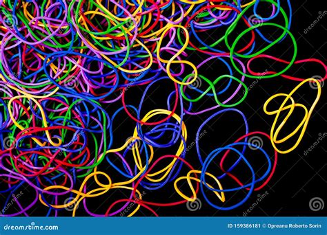 Colorful rubber bands stock image. Image of background - 159386181