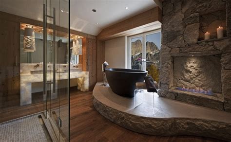 15 Luxury Bathrooms with Astonishing Fireplaces