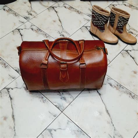 Duffle Bag Leather Duffle Handmade Travel Bag Leather - Etsy