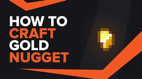 How To Make Gold Nugget In Minecraft