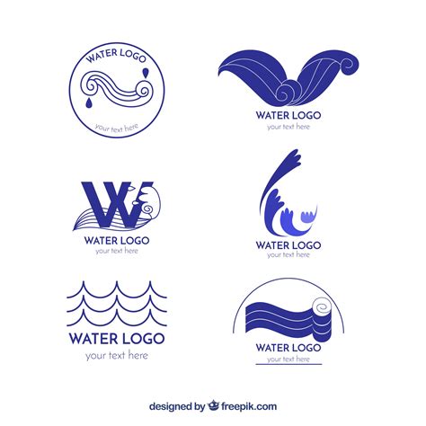 Design this Linear Ocean Water Logo template for free