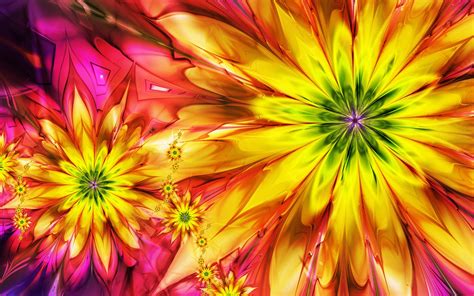 Bright abstrakten bunten Blumen 2560x1600 HD Hintergrundbilder, HD, Bild