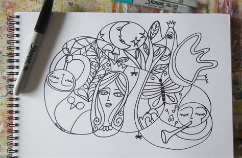 MakeArtBeHappy: Sharpie doodles