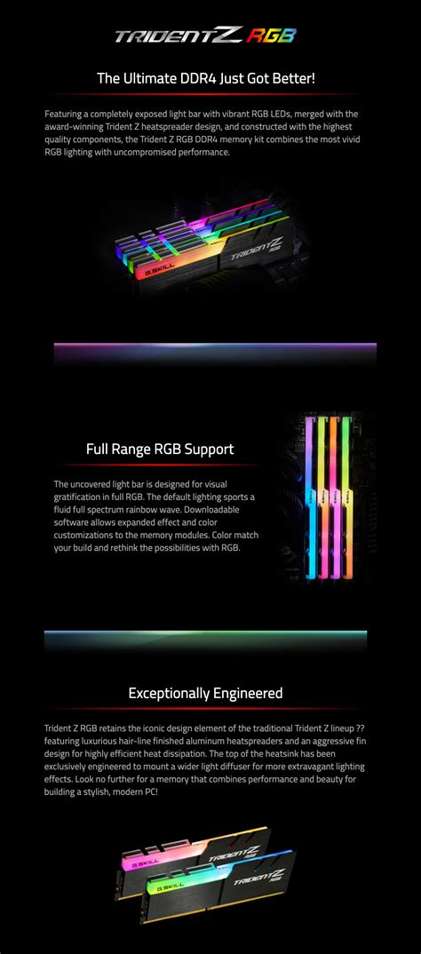 Buy G.Skill Trident Z RGB 16GB (2x8GB) 4000MHz CL18 DDR4 [F4-4000C18D ...