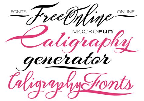 Calligraphy Font Generator - MockoFUN