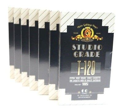 Premium VHS Tapes MGM Studio Grade T-120 Blank Video Tapes Lot Of Sealed 7 Pack | eBay