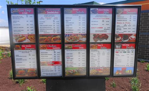 Drive-thru menu