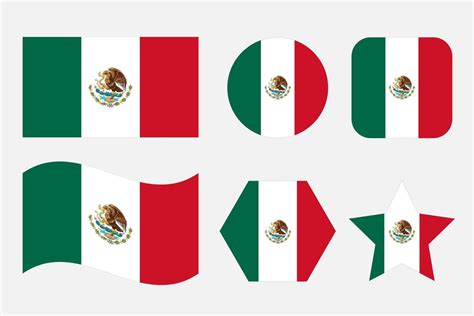 Mexico flag simple illustration for independence day or election ...