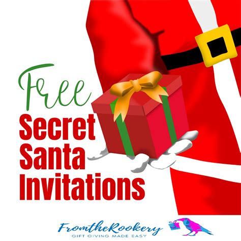 Free Printable Secret Santa Invitations