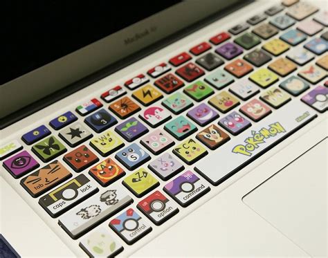 Pokemon keyboard Stickers Laptop keyboard Cover Vinyl MacBook | Etsy