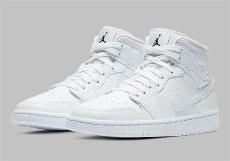 Air Jordan 1 Mid White Snakeskin BQ6472-110 Release Info | SneakerNews.com