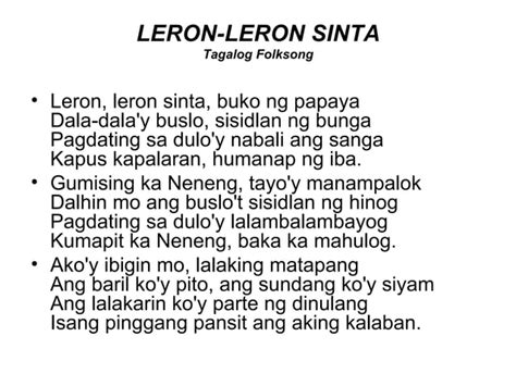 Philippine folk songs