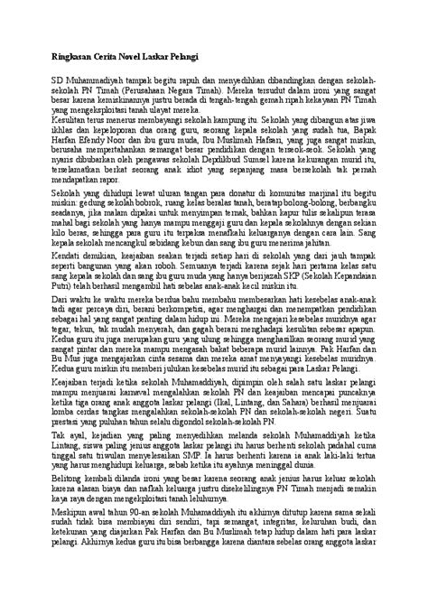 (DOC) Ringkasan Cerita Novel Laskar Pelangi | Ria Ayu - Academia.edu